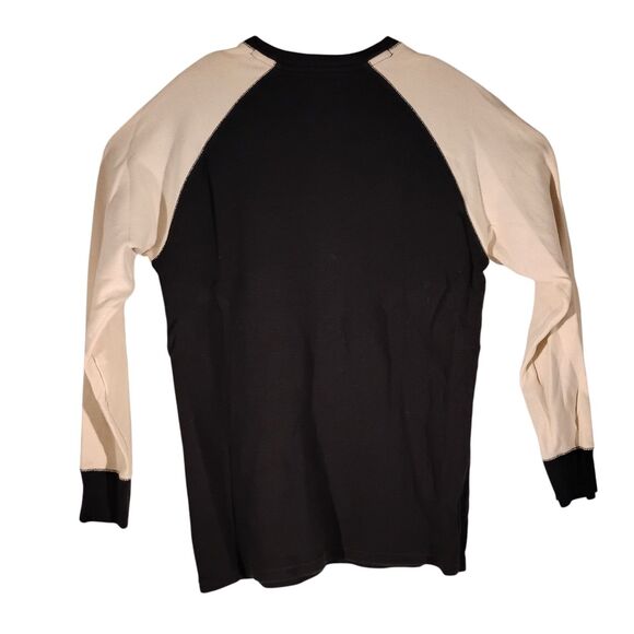 Polo Ralph Lauren thermal tshirt mens M Medium black waffle knit long sleeve pon - Picture 2 of 7